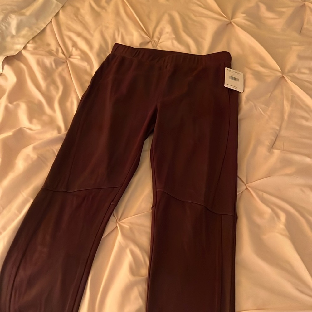 free people faux leather legging   size extra small new with tags